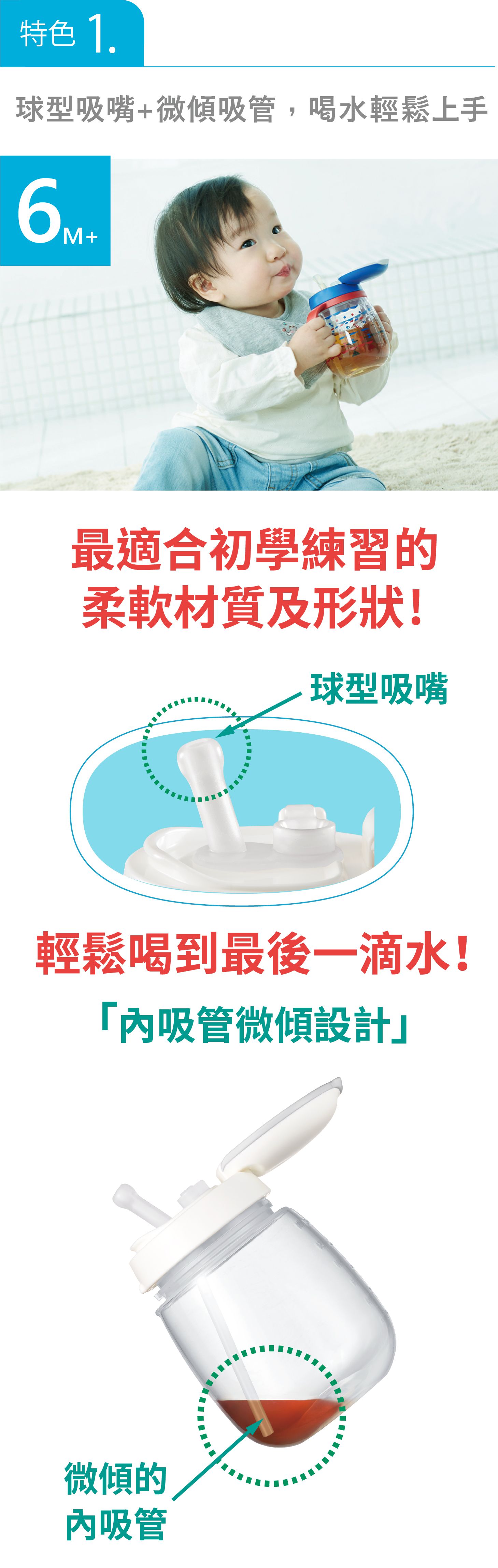 日本 Combi - LakuMug樂可杯第3階段吸管杯-水杯-奇幻旅程(6個月以上)-340ml-日本製