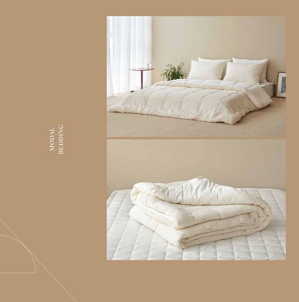 韓國 Maatila - 可水洗天絲莫代爾鬆餅棉被-優格