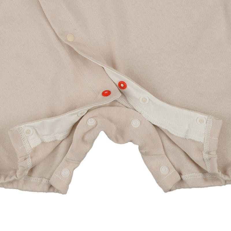 akachan honpo - 連身衣-小熊刺繡-摩卡色