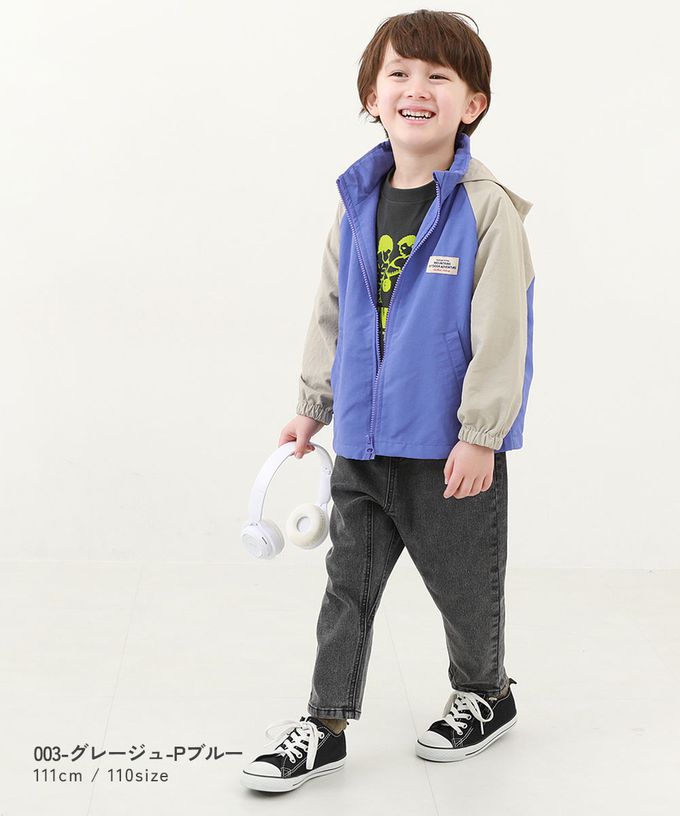 日本 devirock - 防潑水 網眼輕量風衣外套(帽可收)-果綠X灰黑