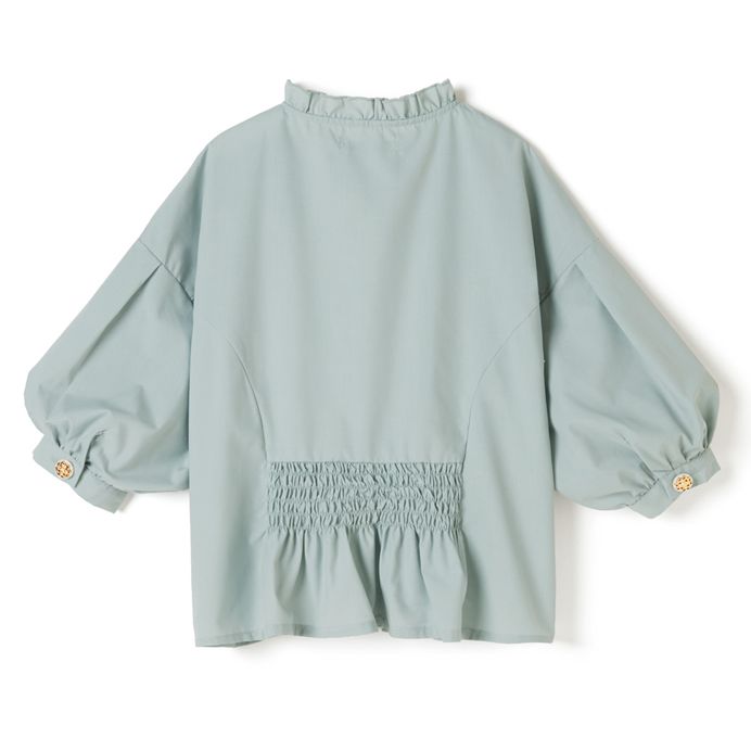 日本 GRL - 不規則釦七分袖襯衫-天使白