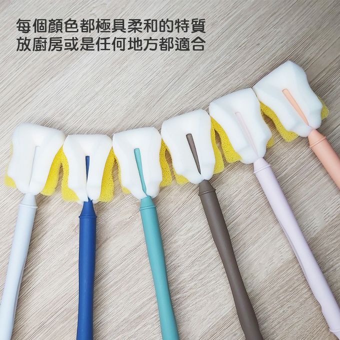 正韓 hibee - 極柔細水壺/杯子/保溫瓶/奶瓶 萬用海綿刷(5入組)_棉花糖款-HFB004