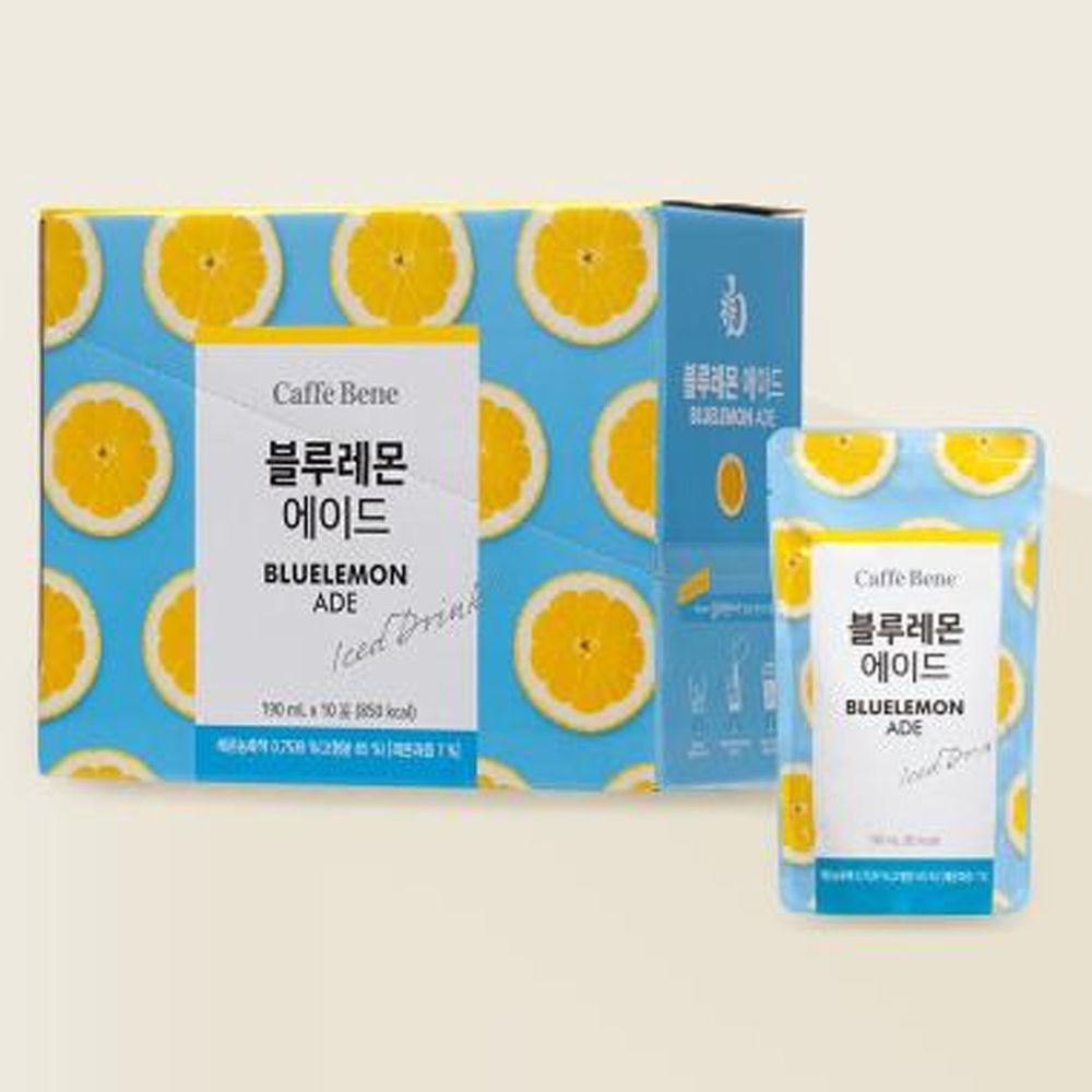 韓國Caffebene咖啡伴 - 藍檸檬風味飲料(190mlx10包/盒)-團購專案