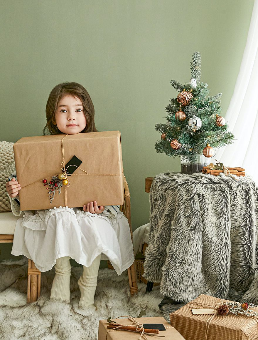 韓國 Bebe Deco - DIY迷你聖誕樹/聖誕樹燈飾組-復古霧銅 (30X45cm)