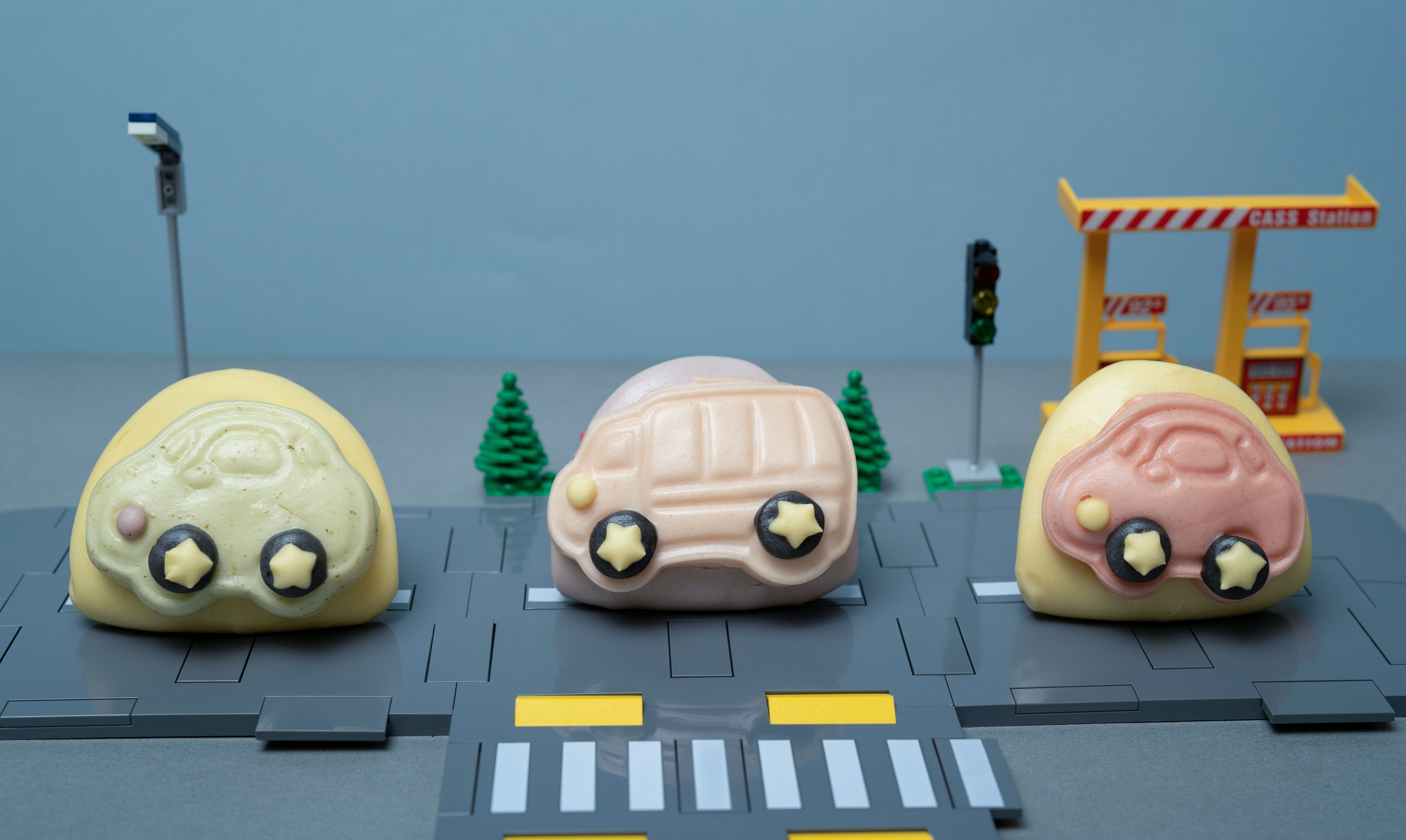 老甜媽手工饅頭 - 彩虹小車車造型刈包