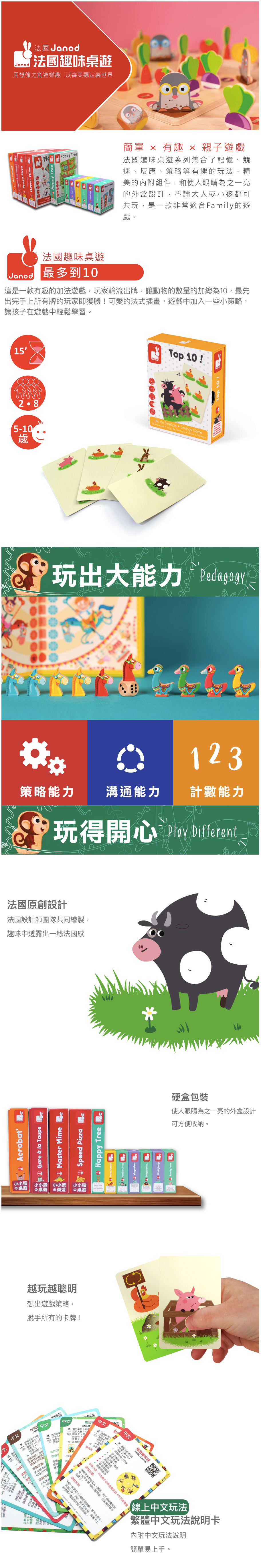 法國Janod - 趣味桌遊-最多到10-5-10歲