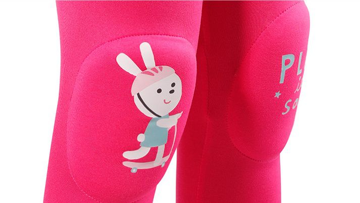 韓國 OZKIZ - 護膝彈力緊身褲-黑大熊