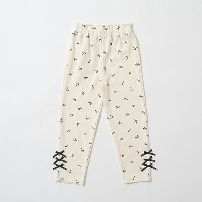 日本 Lycee mine - 彈力合身緞帶裝飾長褲-淺藍