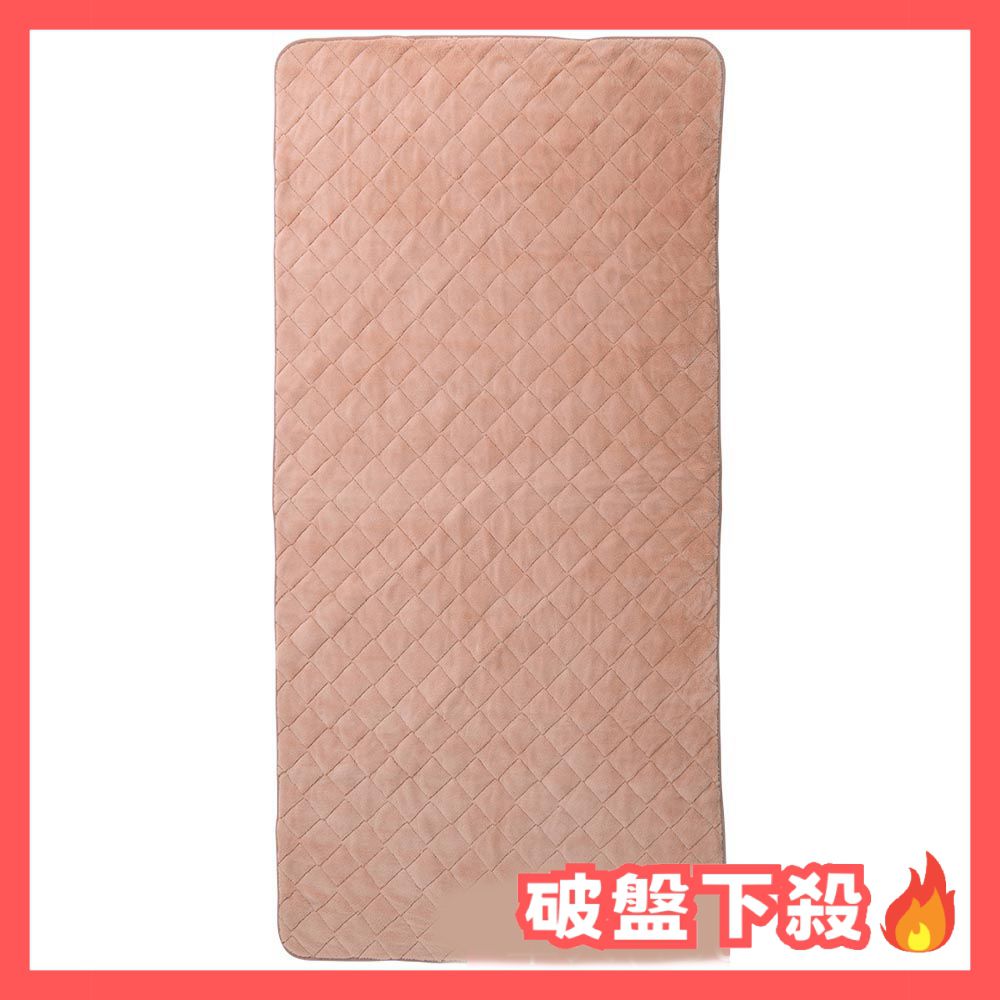 日本 DAIKAI - 極細纖維柔軟保暖毛絨保暖床墊毯-蜜桃粉 (單人(100x200cm))