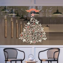 JB Design - 時尚壁貼-DD3432英文聖誕樹-2入 (40cm*30cm)