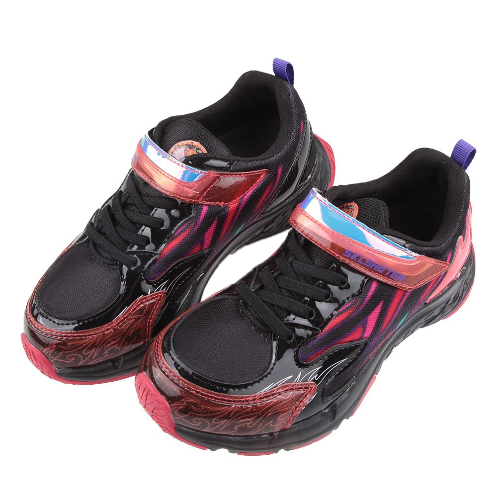 炫技者火技能3E寬楦焰黑紅大童機能運動鞋