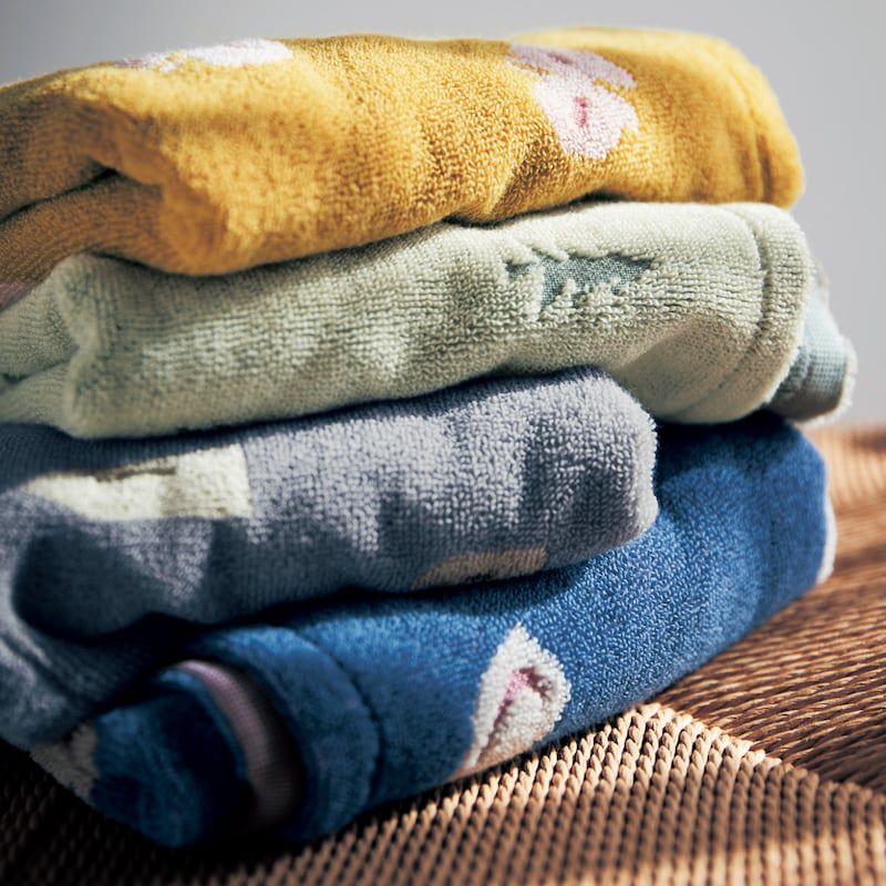 日本千趣會 - 北歐風 吸水速乾毛巾-森林風景-白灰杏 (34×80cm)