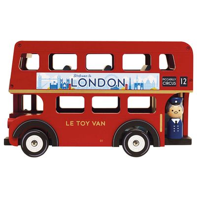 英國 Le Toy Van - 【車車與工程師系列】經典倫敦大巴士玩具組