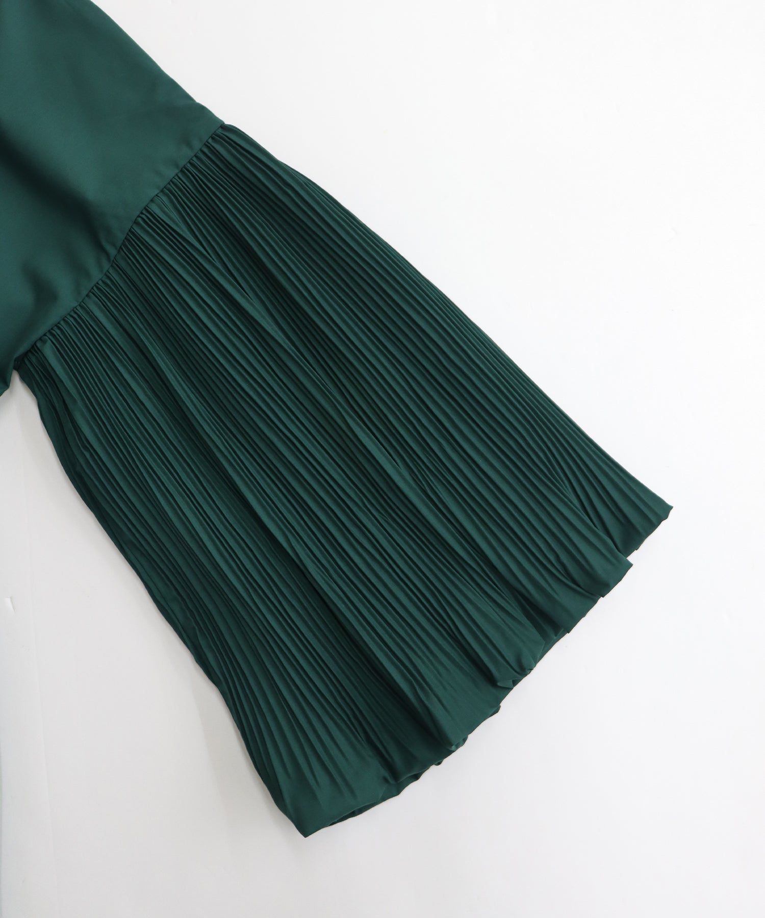 日本 BLUE EAST - 楊柳拼接五分袖上衣-奶茶