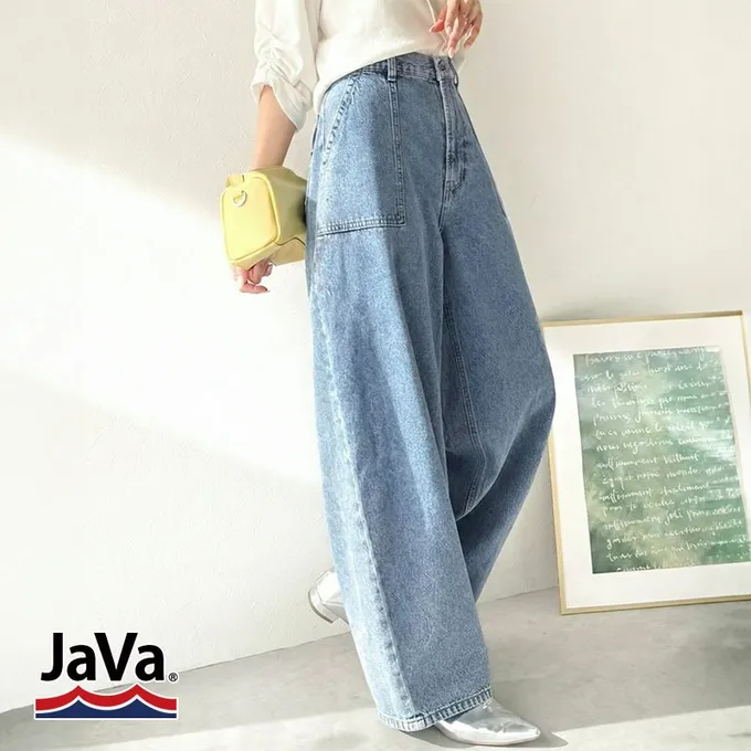 日本 Classical Elf - 圓弧修身廓形大口袋純棉丹寧褲-黑