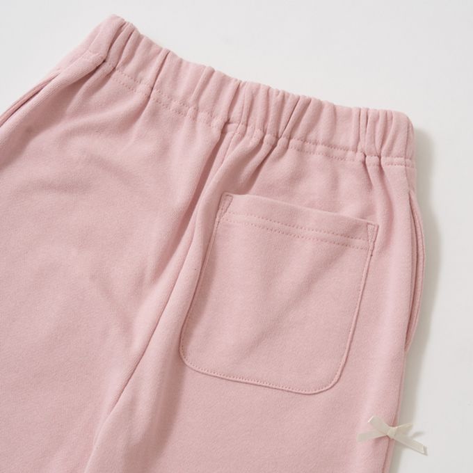 日本 Lycee mine - 蝴蝶結側邊少女休閒長褲-青藍