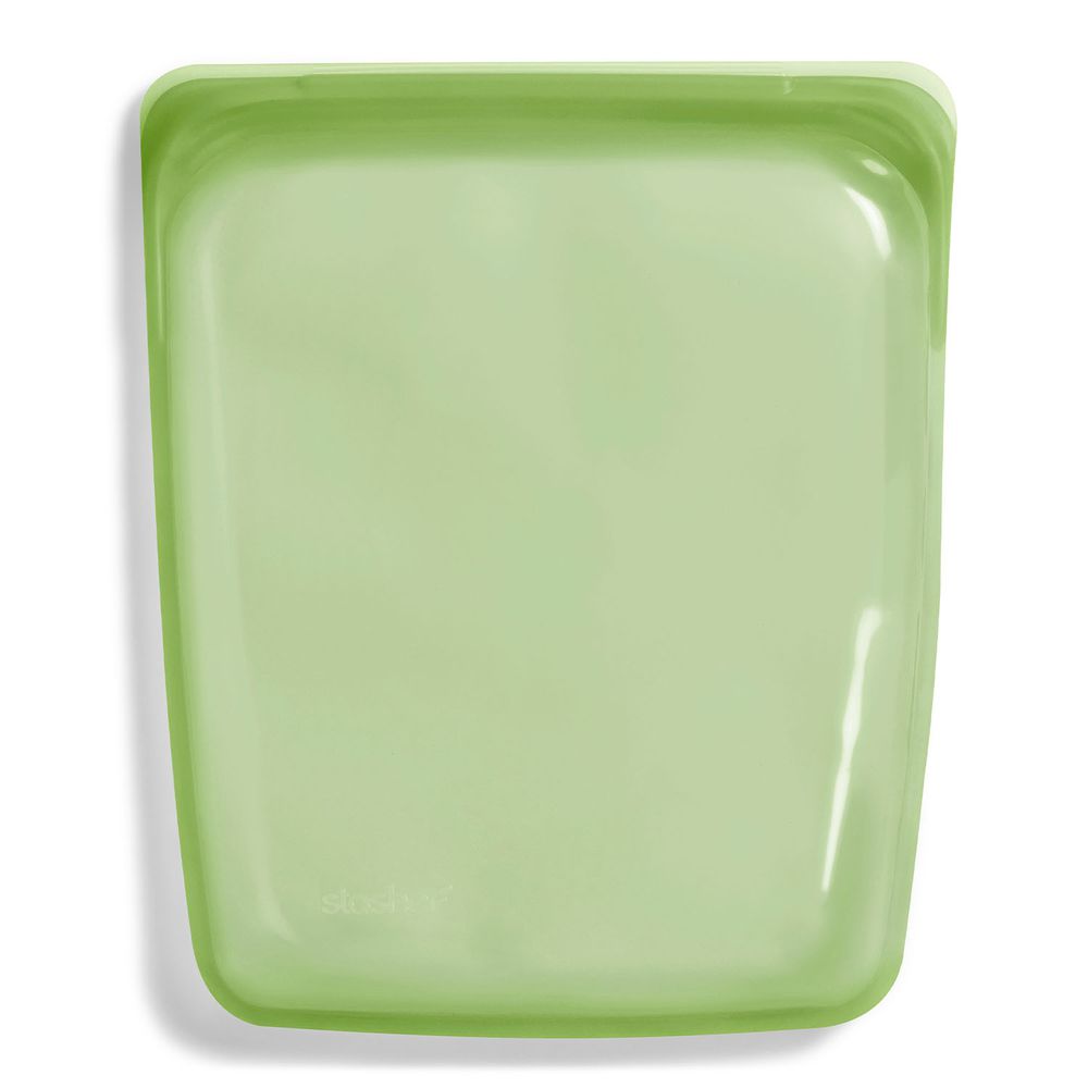美國 Stasher - 食品級白金矽膠密封食物袋-大長形-綠 (1920ml)