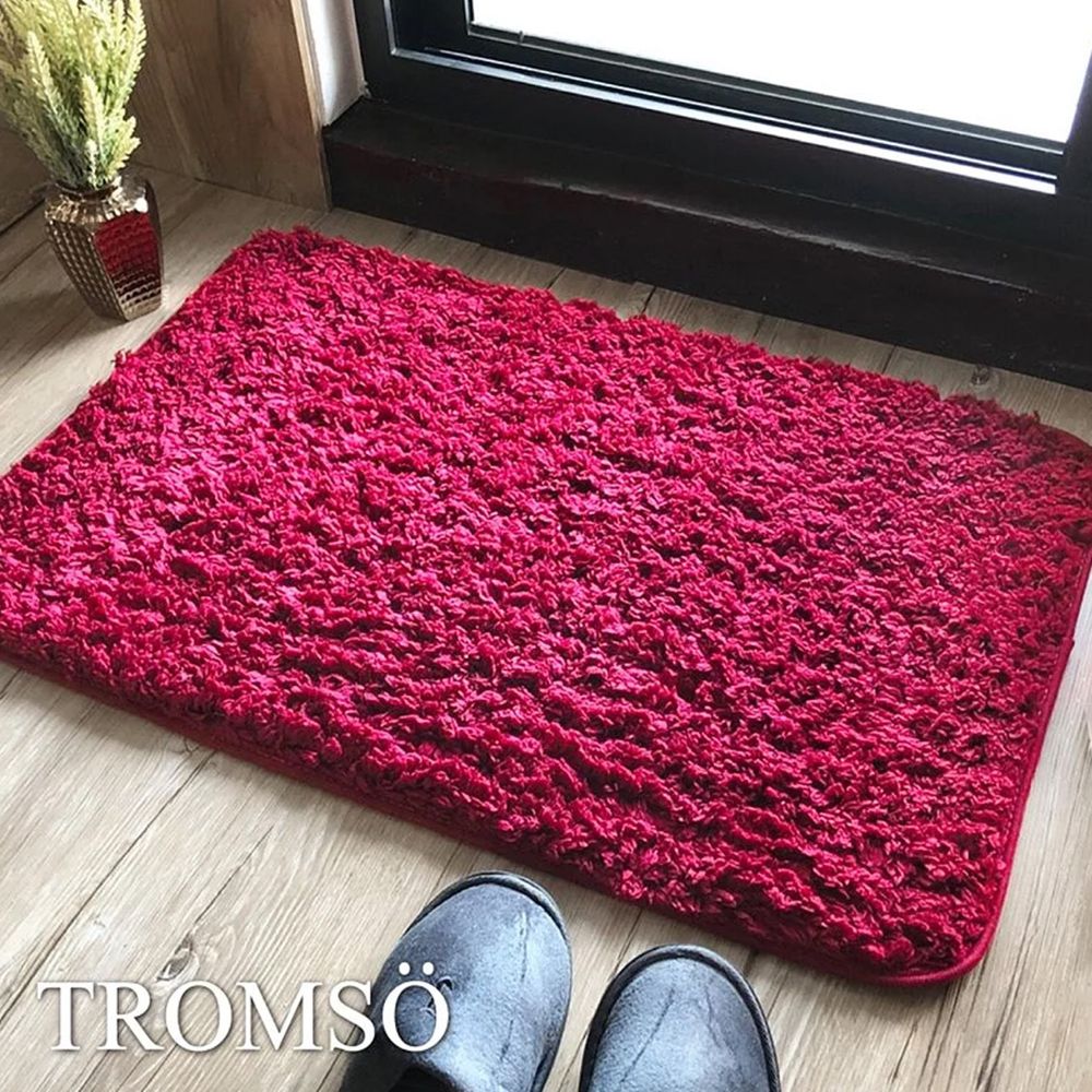 TROMSO - 北歐風尚小羊絨吸水地墊-都會紅-80x50公分