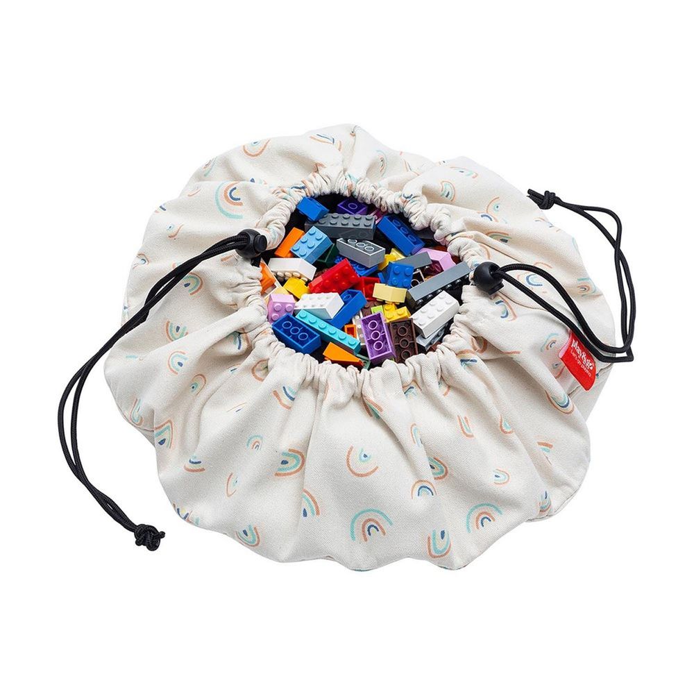 比利時 Play & Go - 玩具整理袋-迷你繽紛彩虹-展開直徑 40cm/重量 220g