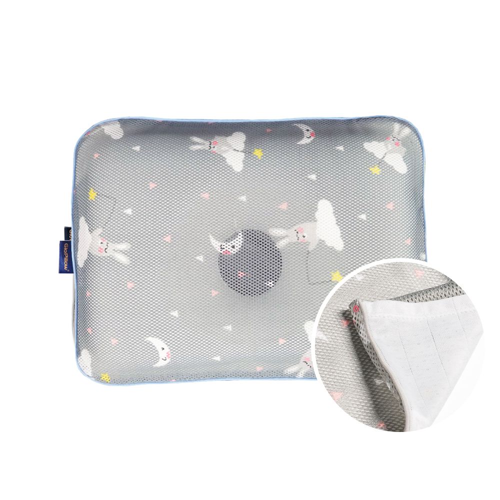 雙淇淋冰涼透氣護頭型枕S/M號-晚安兔兔