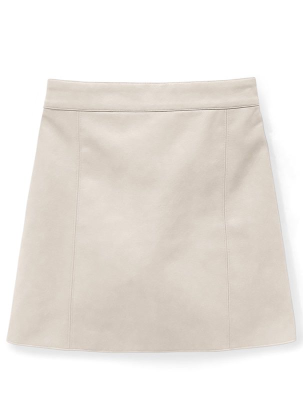 日本 GRL - 皮質時尚修身短裙-黑