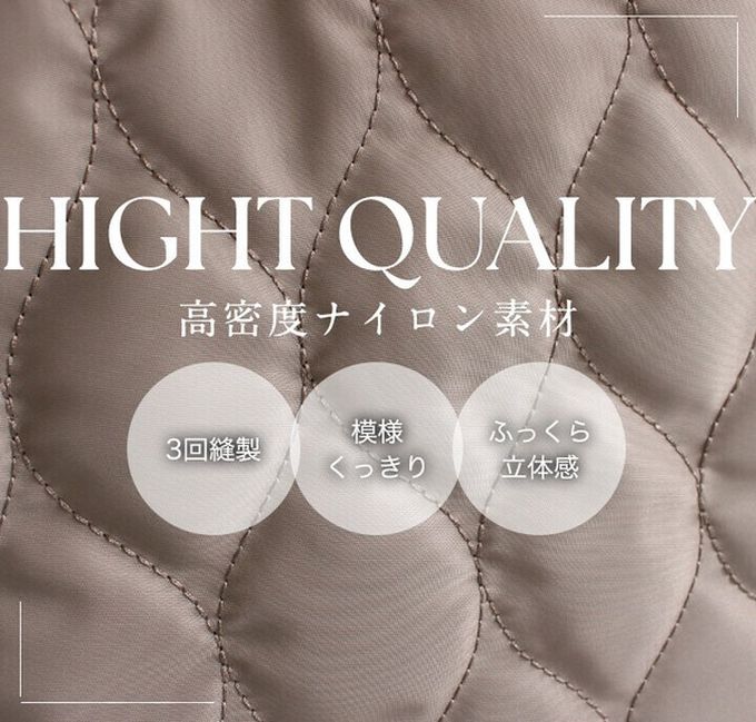 日本 LIZDAYS - 防潑水2way絎縫小巧托特包-(可裝A5)-煙燻綠x黑