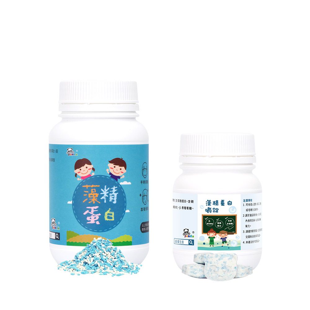 鑫耀生技Panda - 雙重保護-藻精蛋白粉+藻精蛋白嚼錠-120g+120錠