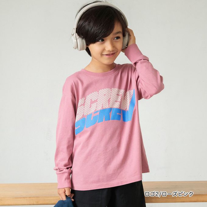 日本 BRANSHES - 100%棉 簡約logo薄長袖上衣-背後橫書-黑