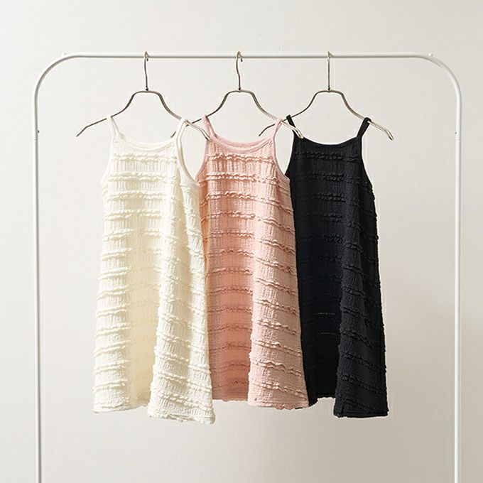 日本 Lycee mine - 度假感層次蕾絲吊帶洋裝-象牙白