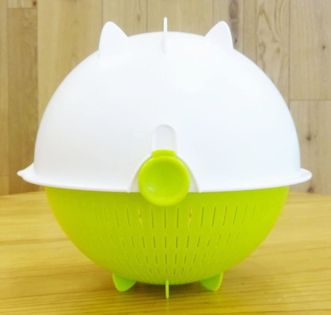 日本 小久保KOKUBO - 日製雙層旋轉瀝水籃-綠