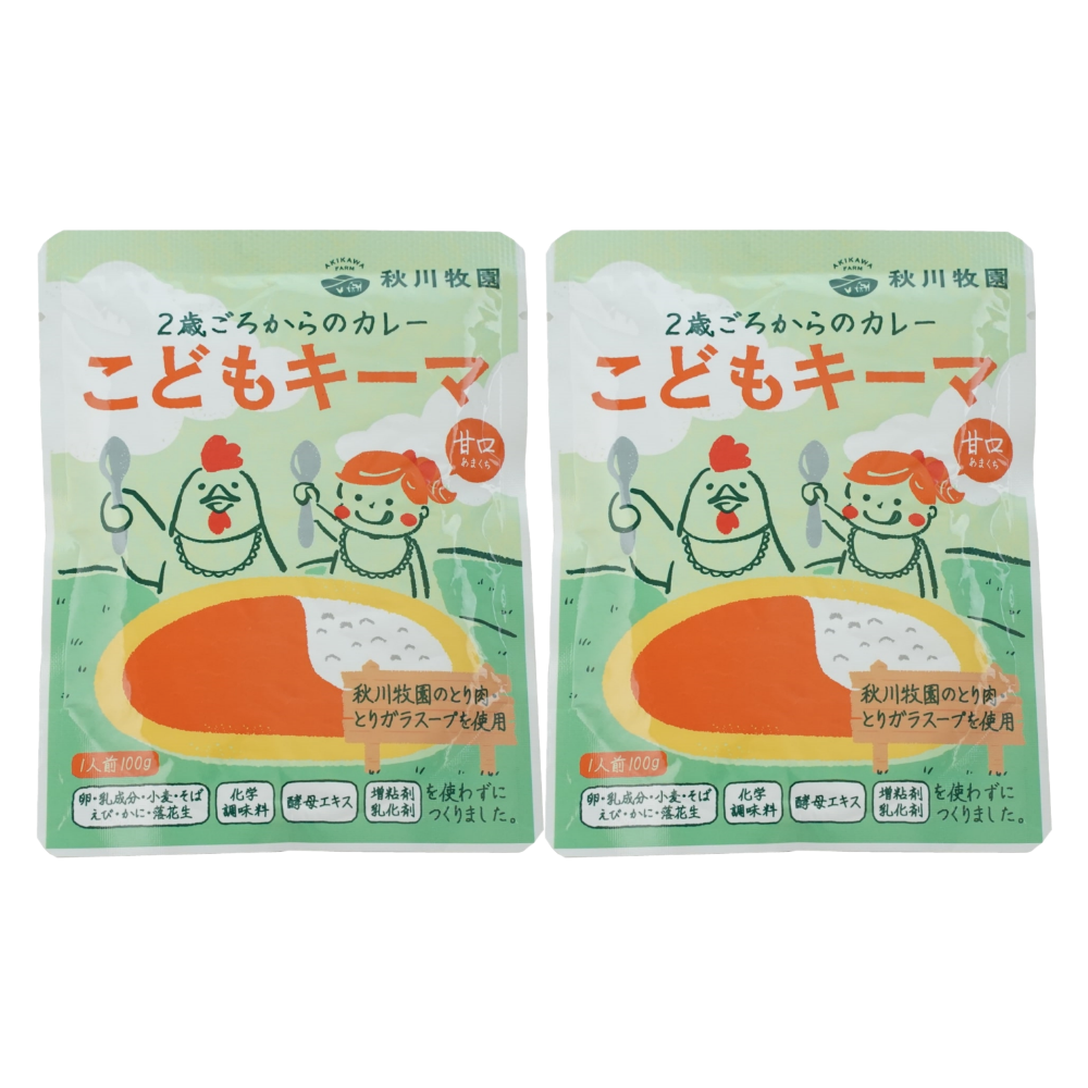 秋川牧園 - 日式兒童雞肉咖哩包100gX2包