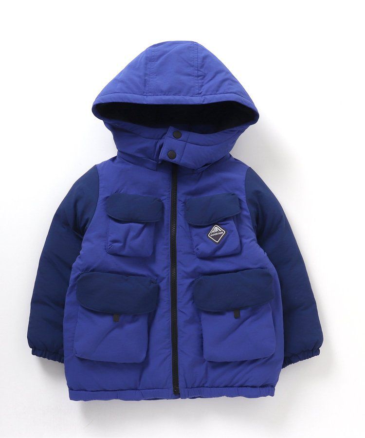 日本 BREEZE - 多口袋頂級保暖鋪棉連帽外套-卡其