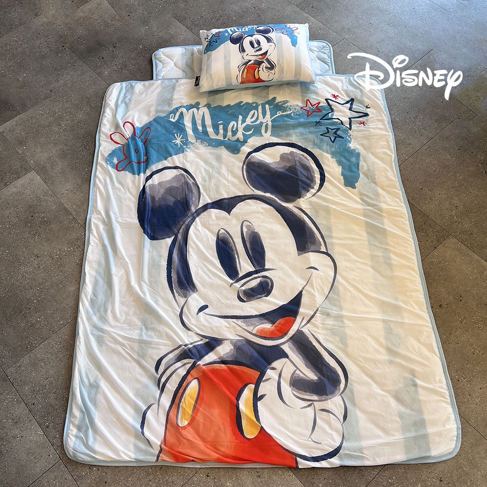 迪士尼Disney - 涼感兒童三合一睡墊-插腰米奇 (枕頭+枕套*1/睡墊*1/被子*1)