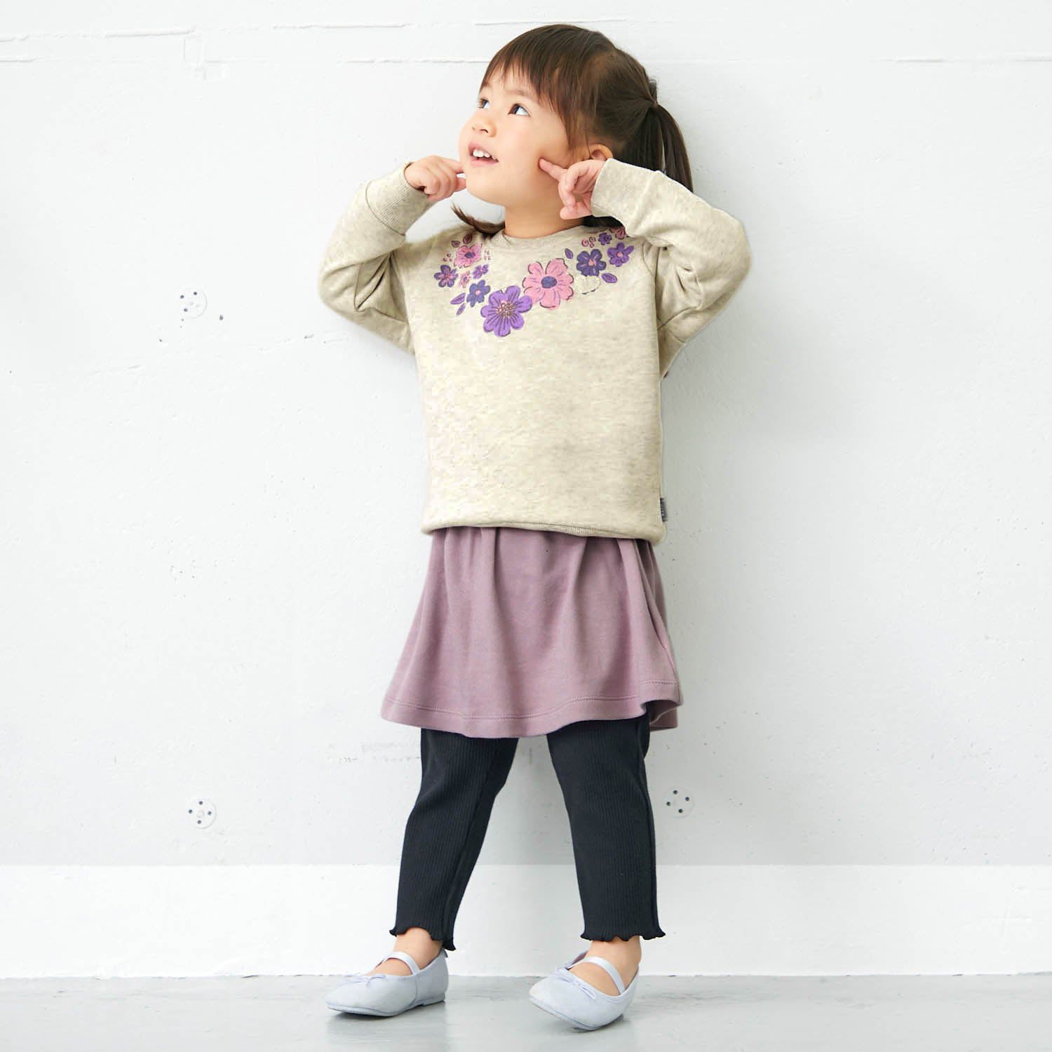 日本千趣會 - GITA 純棉百搭內搭褲裙-素色-煙燻粉