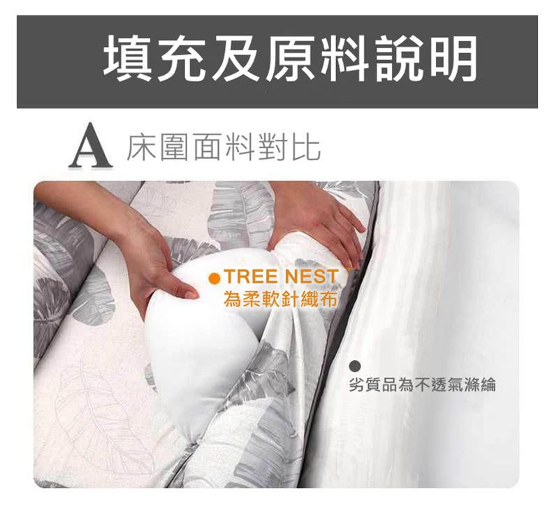 Tree Nest - 嬰兒床中床 頂級純棉(可機洗可烘乾)-繽紛彩虹