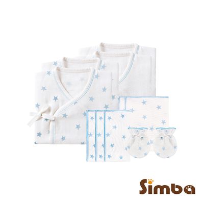 Simba 小獅王辛巴 - 極柔感紗布柔軟呵護新生套組-綜合藍