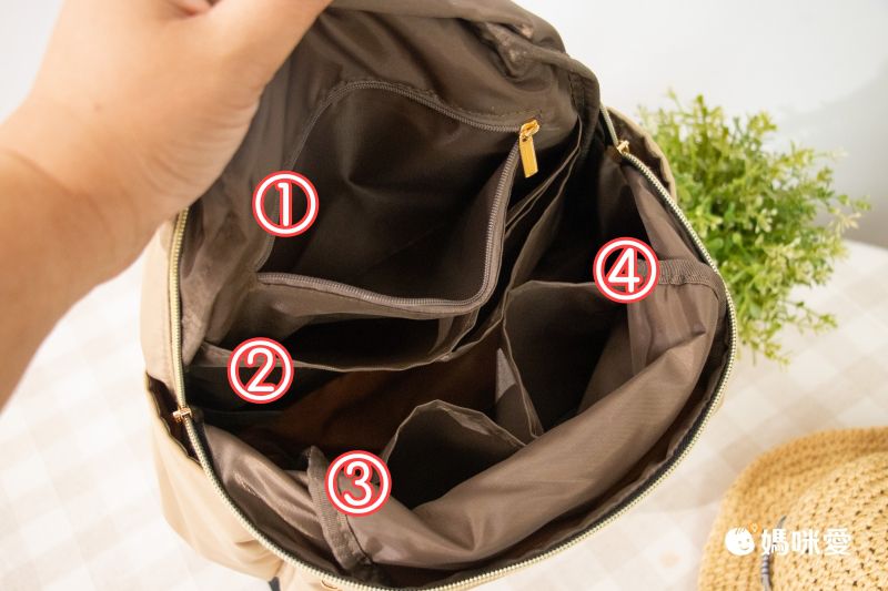 日本 polkapolka - 休閒風 10口袋收納輕量後背包-奶茶棕