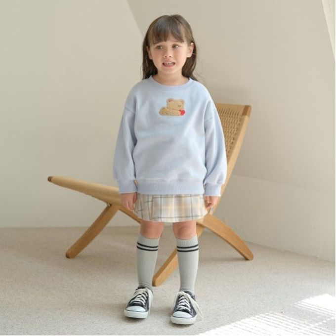 日本 Lycee mine - 學院風俏麗格紋褲裙-蘇格蘭格紋-靛藍x黃