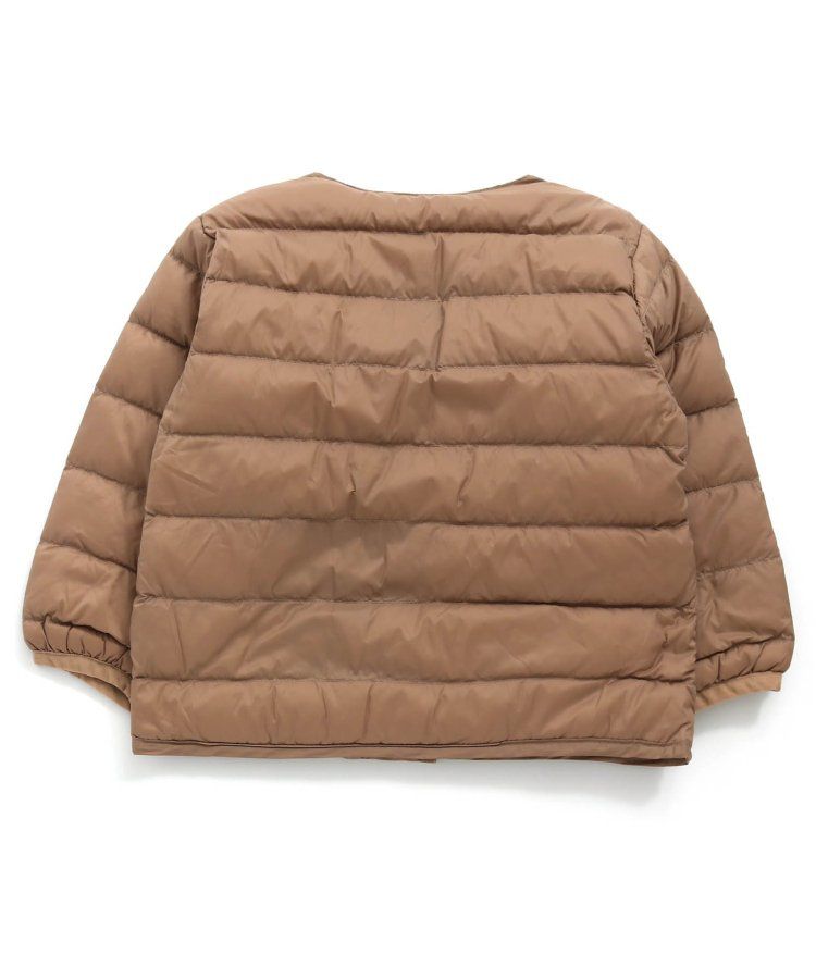 日本 BREEZE - 潑水加工 百搭素色圓領羽絨外套-黑