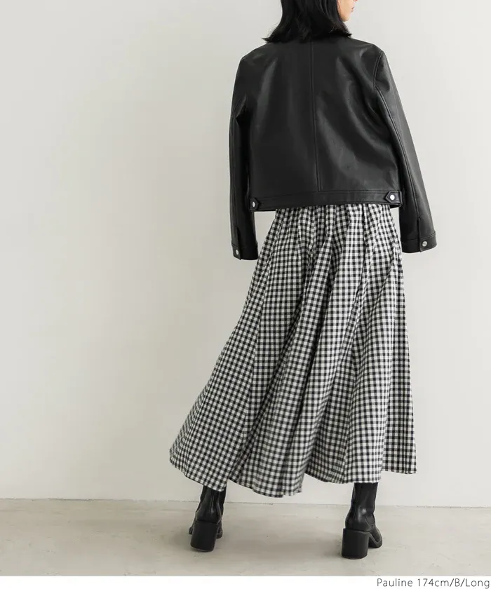 日本 COCA - 修身剪裁百搭格紋長裙-大人-格紋B