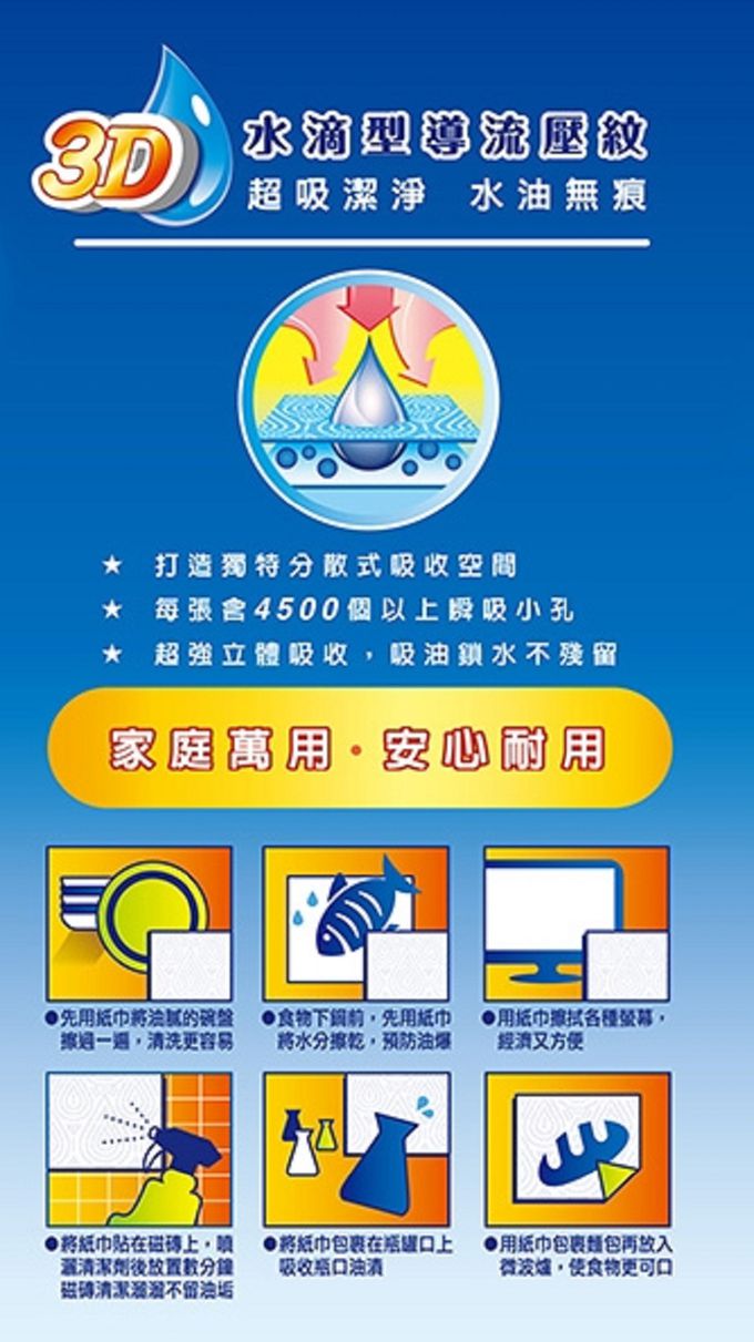 可立雅 - 廚房紙巾(66張x6捲)x6串/箱