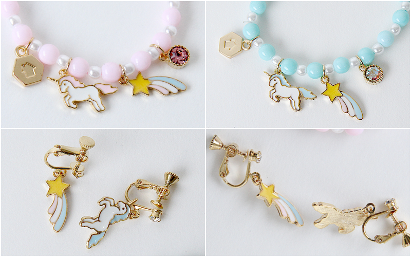 韓國 Babyblee - 童話耳夾-流星獨角獸-藍