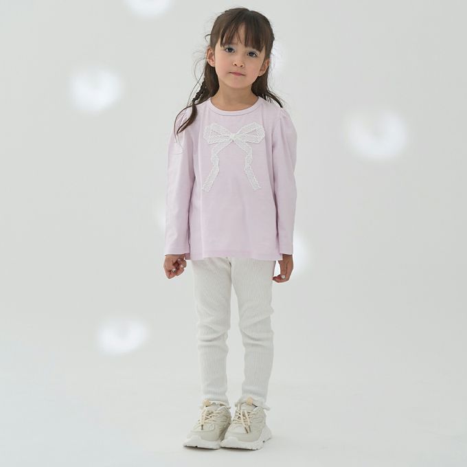 日本 Lycee mine - 彈力荷葉腰圍羅紋合身長褲-薄荷綠