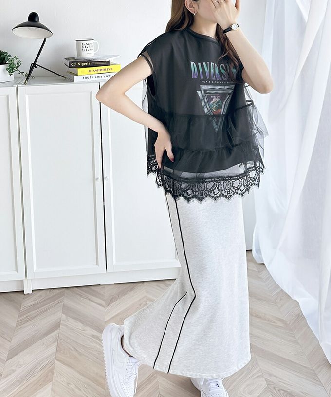 日本 Classical Elf - 前後6way復古酷感T恤+蕾絲薄紗-(2件組)-A美國鷹