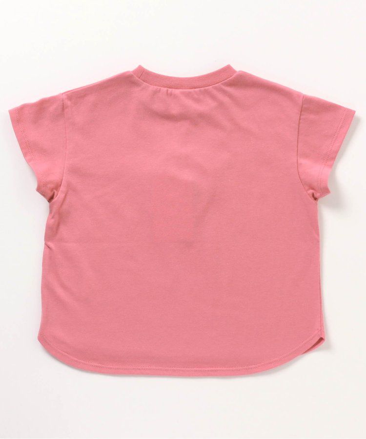 日本 apres les cours - 立體刺繡印花短袖上衣-冰棒-袖撞色