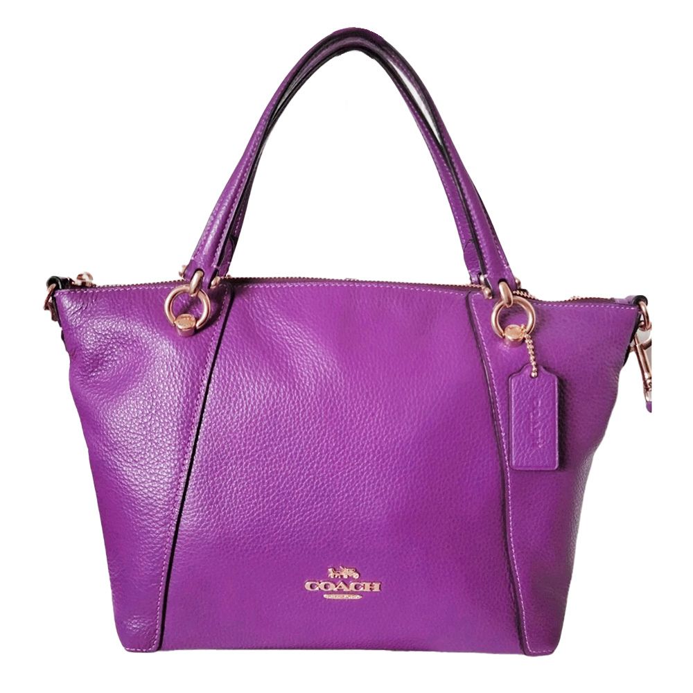 荔枝紋皮革側/斜背包 (葡萄紫)