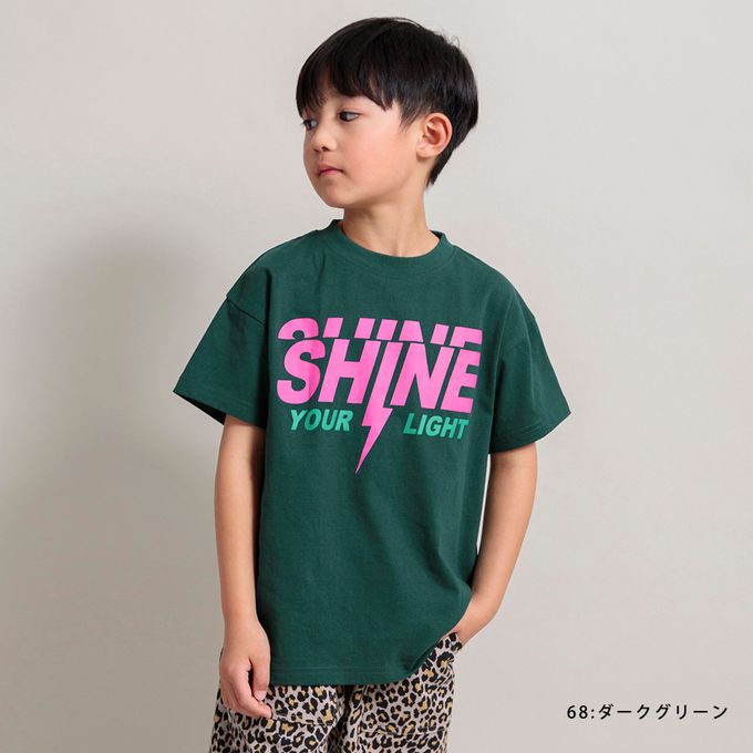 日本 BRANSHES - 100%棉 街頭印花短袖上衣-QUINTES-淺棕