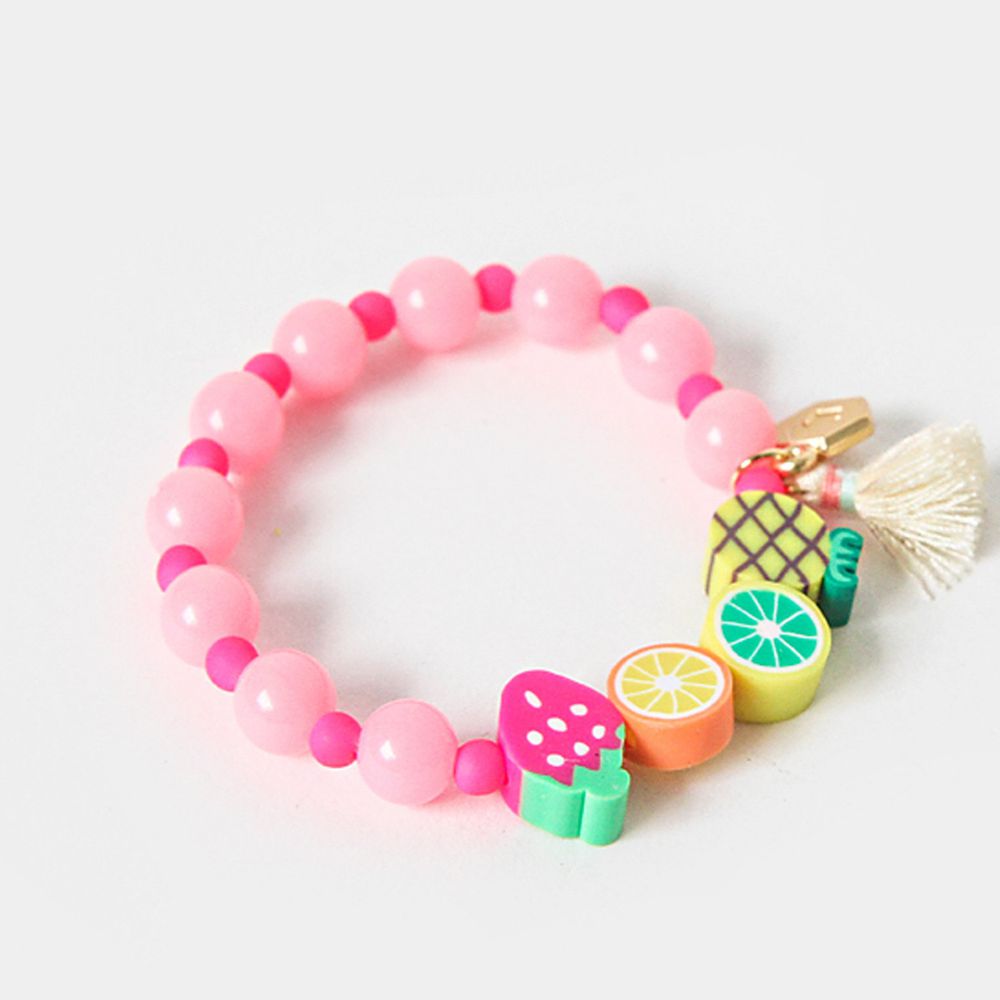 韓國 Babyblee - 串珠手鏈-水果派對-粉紅