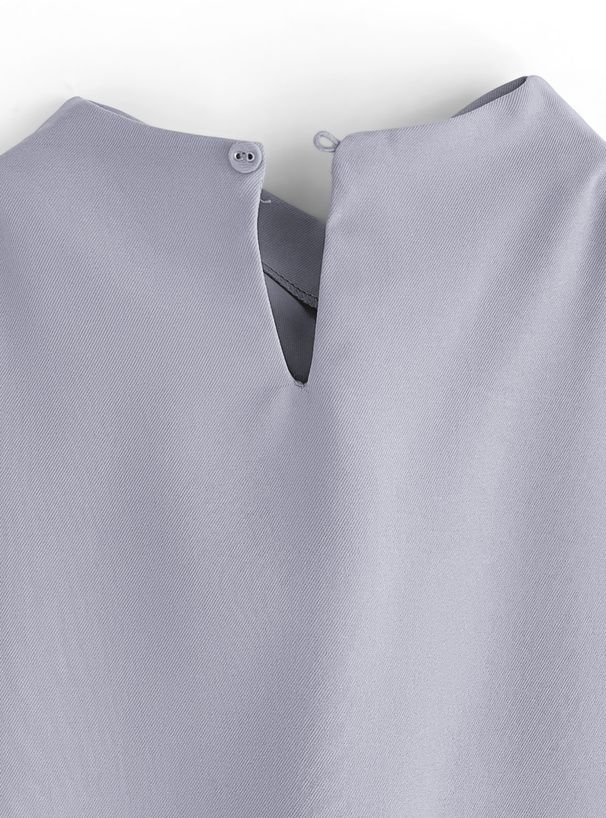 日本 GRL - 優雅女神皺褶感長袖上衣-米杏 (F)