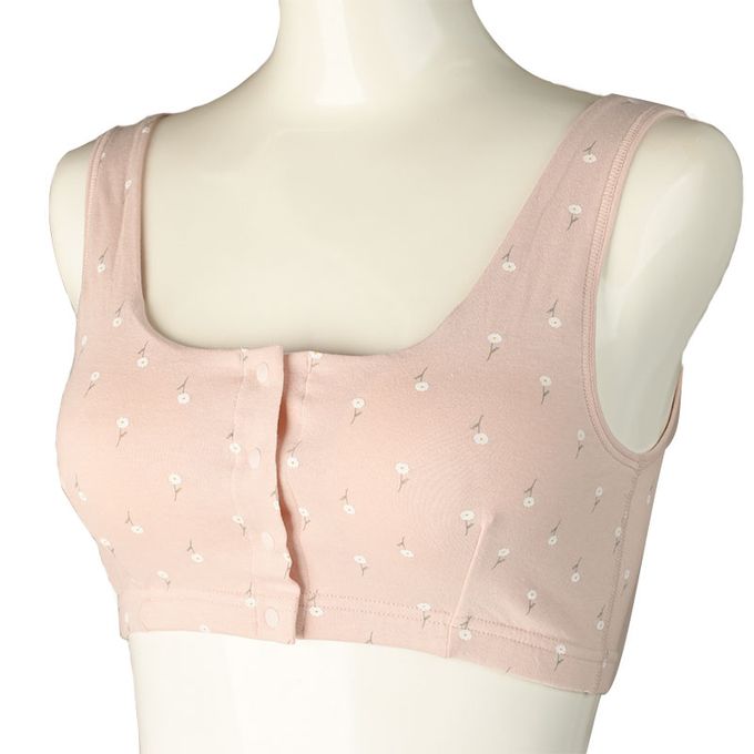 akachan honpo - 半截式內衣-前開式  小花-粉紅色